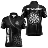 Maxcorners Halftone Pattern Dartboard White In Lines Grunge Dart Shirts For Men, Dart Jerseys