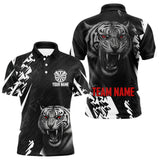 Maxcorners Dark Lion Dartboard Men's Darts Polo Shirt - Custom Name For Players  LM1307