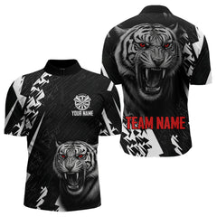 Maxcorners Dark Lion Dartboard Men's Darts Polo Shirt - Custom Name For Players  LM1307