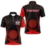Maxcorners Red Water Lightning Dartboard & Fish Darts Shirt For Men - Custom Name & Team LM3006