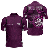 Maxcorners Custom Purple Dartboards And Witch Dart Shirts For Men, Dart Team Jerseys LM243