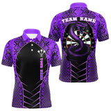 Maxcorners Custom Black And Purple Snake Pattern Cobra Dart Men Polo Shirt, Dart Jerseys LM0210