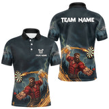Maxcorners Custom Funny Play Darts & Beer Human Dartboard Men Darts Polo Shirt Dart Jerseys TU1011