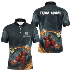 Maxcorners Custom Funny Play Darts & Beer Human Dartboard Men Darts Polo Shirt Dart Jerseys TU1011