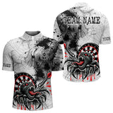 Maxcorners Personalized Dripping Black And Red Spider Dart Shirts For Men, Custom Dart Jerseys LM233