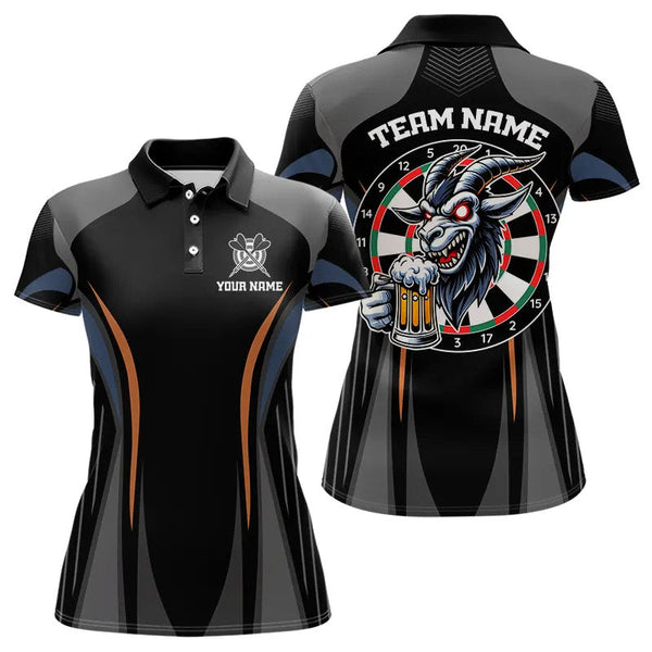 Maxcorners Custom Goat With Beer Funny Dart Shirts For Men, Dart Team Jerseys LM243