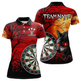Maxcorners Wolf With Glowing Red Eyes Dart Boards Dart Shirts For Men, Custom Dart Jerseys LM263