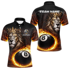 Maxcorners US Flag Eagle Thunder Blue Pool 8 Ball Men Billiard Shirt Custom Patriotic Billiard Team Attire LM2901