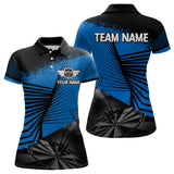 Maxcorners Custom Men's Darts Shirt With Silver Dart Arrows Hitting Dartboard, Darts Jersey