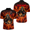 Maxcorners The Grim Flaming Dartboard & Arrows Darts Shirt For Men - Custom Name & Team Jersey LM3006