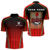 Maxcorners Red Black Barbed Western Darts Men's Cowboy Darts Shirt - Custom Name For Players LM2206