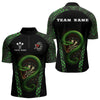 Maxcorners Fierce Green Serpent Dartboard Men's Darts Team Shirt - Custom Name For Players LM2206