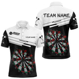 Maxcorners Red Dart Arrows & Black Spider Darts Shirt For Men - Custom Dart Player Uniform LM2206