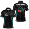 Maxcorners Azure Shark Holding Dart Arrow Darts Shirt For Men - Custom Dart Player Jersey MT2306