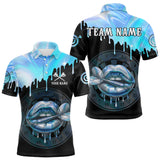 Maxcorners Galaxy Dripping Dart Arrow Men's Darts Polo Shirt - Custom Name For Players TU1407
