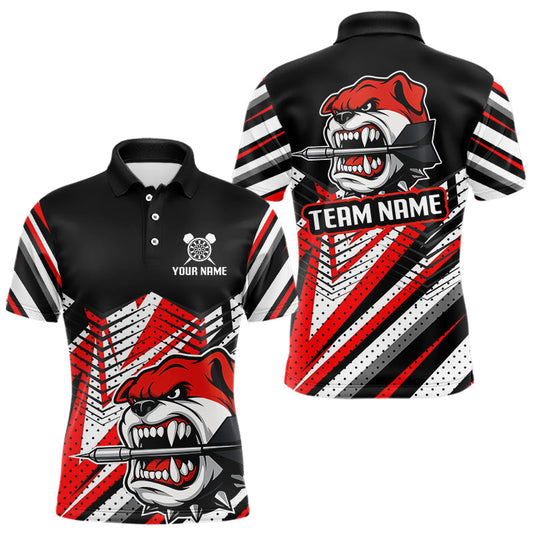 Maxcorners Bulldog Play Dart Arrow Custom Darts Polo Shirt For Men - Darts Team Jersey LM1203