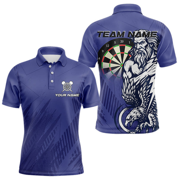 Maxcorners Zeus Power Dartboard Purple Darts Shirt For Men - Custom Name & Team For Players TU2606