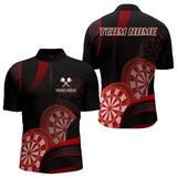 Maxcorners Three Red-Dartboard 3D Tribals Dart Shirt For Men - Custom Name & Team Jersey LM3006