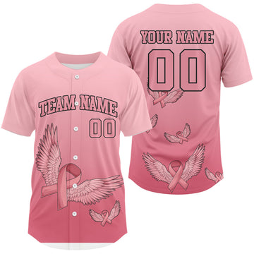 Maxcorners Custom Pink Ribbons Wings Pickleball T-Shirt Personalized Funny Pickleball Outfits For Men LM2608