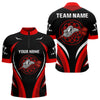 Maxcorners Red Darts Arrow & Dartboard Funny Darts Shirt For Men - Custom Team & Player Name LM1625