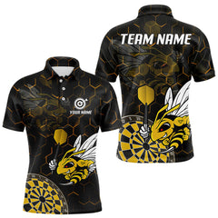 Maxcorners Bee & Dart Arrow Honeycomb Darts Shirt For Men Custom Name & Team Jersey | Opt LM1812