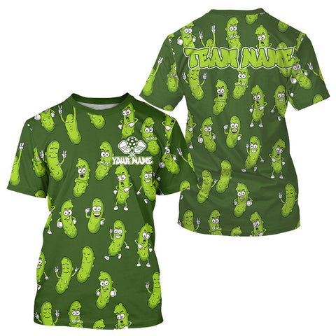 Maxcorners Custom Green Pickle Funny Pickleball T-Shirt For Men Outfit Pickleball Gifts For Lover LM0409