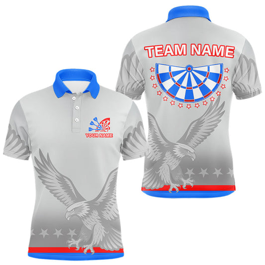 Maxcorners Light Eagle Dartboard Men's Darts Polo Shirt - Custom Name For Darts Jersey LM1203
