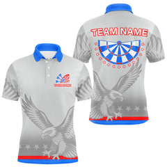 Maxcorners Light Eagle Dartboard Men's Darts Polo Shirt - Custom Name For Darts Jersey TU1407