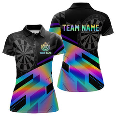 Maxcorners Custom Dartboard Holographic Dart Shirt For Men Outfit Polo Dart Team Jersey MT0609