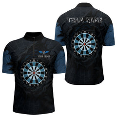 Maxcorners Dark Spiral Web Dartboards Men's Darts Team Shirt - Custom Name For Darts Jersey LM2206