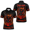 Maxcorners Flaming Rabbit & Orange Dartboard Darts Shirt For Men - Custom Name & Team Jersey LM3006