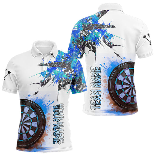 Maxcorners Splashed Dartboard Darts Polo Shirt For Men Custom Colorful Darts Jerseys, Darts Team LM1203