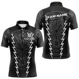 Maxcorners Custom Black Grey Dartboard Dart Men Polo Shirt Outfits Dart Team Jerseys LM0210