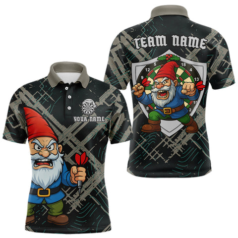 Maxcorners Custom Santa Claus Dartboard Funny Christmas Dart Team Men Polo Shirt Xmas Dart Gifts LM0210