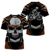 Maxcorners Skull Mountain Cycling Customize Name 3D Shirts