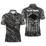 Maxcorners Personalized Polo Bowling Jerseys Camo Bowling Shirt Unisex