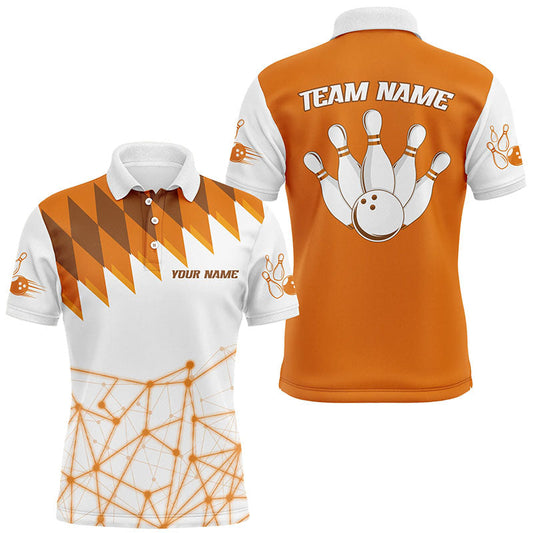 Maxcorners Personalized Bowling Shirt Polo Bowling Shirt Bowling Team League LM0607