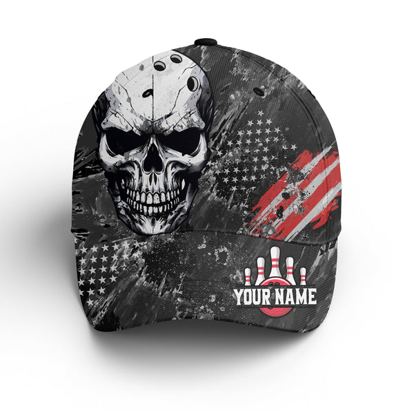 Macorners Personalized Bowling 3D Cap, Custom Bowling Hat For Men Women, Bowling Ball Cap With Name