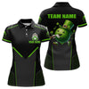 Maxcorners Personalized St Patrick Day Bowling Shirt Quarter-Zip Green Bowling Jersey Team League