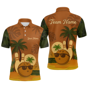 Maxcorners Summer Bowling Shirt for Men and Women Bowling Team League Polo Gift for Bowlers