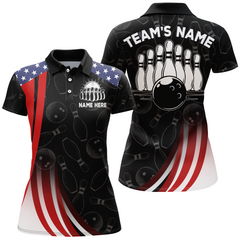 Maxcorners Bowling Shirt American Camo Bowling Jersey Customized Polo Bowling Team League For Men And Women