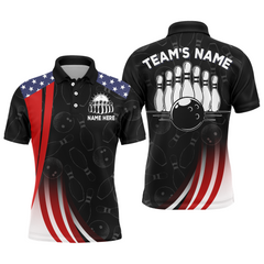 Maxcorners Bowling Shirt American Camo Bowling Jersey Customized Polo Bowling Team League For Men And Women