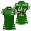 Maxcorners Lucky Bowling Shirt For Men St. Patrick Day Bowling Shirt Custom Green Polo Shirt