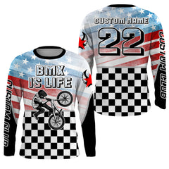 Maxcorners BMX Is Life Cycling Customize Name 3D Shirts