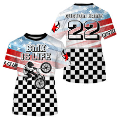 Maxcorners BMX Is Life Cycling Customize Name 3D Shirts