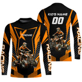 Maxcorners Orange ATV Motocross Jersey Men Youth Upf30+ Custom Quad Bike Shirt Boys Girls Extreme Off-Road PDT898 MT2809