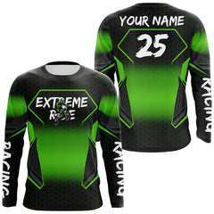 Maxcorners Custom Motocross Jersey Kid Men Women Upf30+ Green Dirt Bike Shirt MX Off-Road Rider Motorcycle MT2809