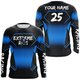 Maxcorners Custom Motocross Jersey Kid Men Women Upf30+ Blue Dirt Bike Shirt MX Off-Road Rider Motorcycle MT2809