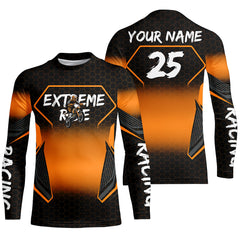 Maxcorners Custom Motocross Jersey Kid Men Women Upf30+ Orange Dirt Bike Shirt MX Off-Road Rider Motorcycle MT2809