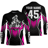 Maxcorners Pink Motocross Jersey Men Women Kid Upf30+ Custom Dirt Bike Shirt Off-Road Jersey Boys Girls MT2809